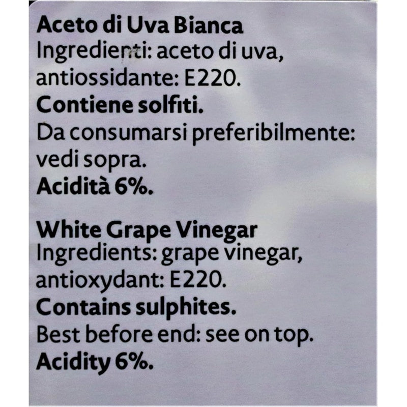 ACETO BIANCO WHITE GRAPE VINEGAR 500ML