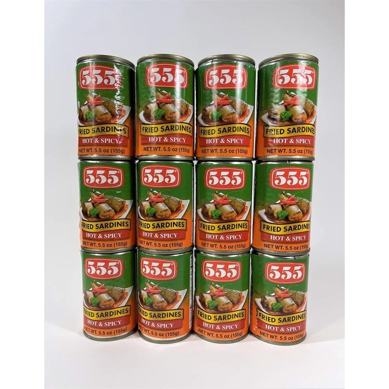 555 FRIED SARDINES HOT & SPICY FLAVOR - 155gms