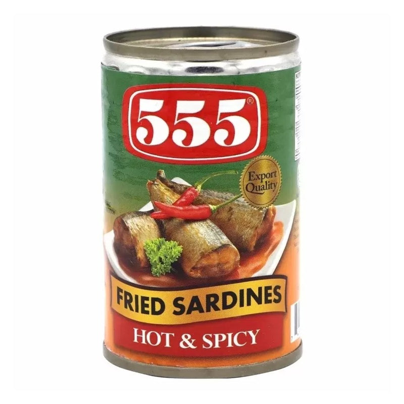 555 FRIED SARDINES HOT & SPICY FLAVOR - 155gms