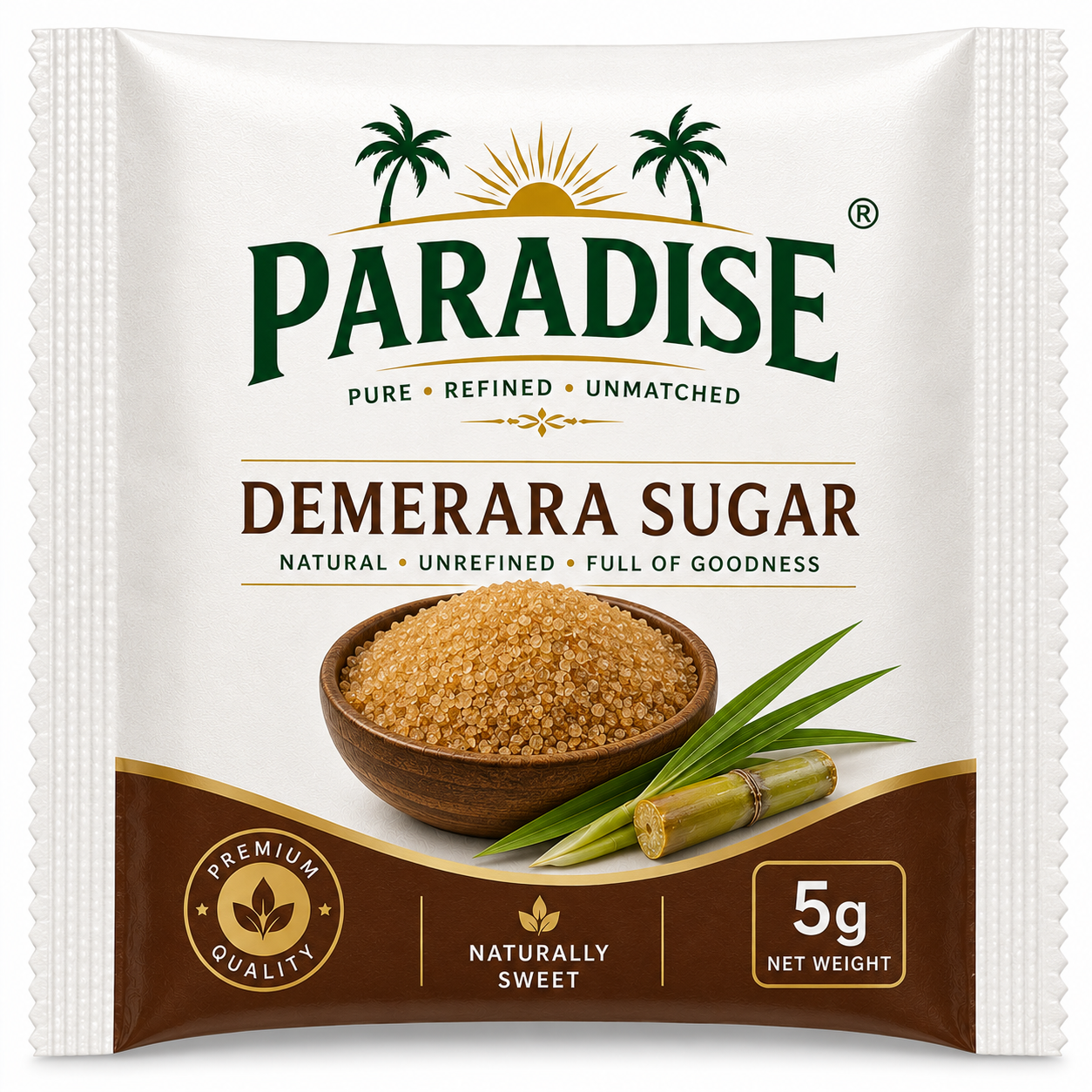 Paradise Demerara Sugar Sachets (5g x 1000 Sachets)