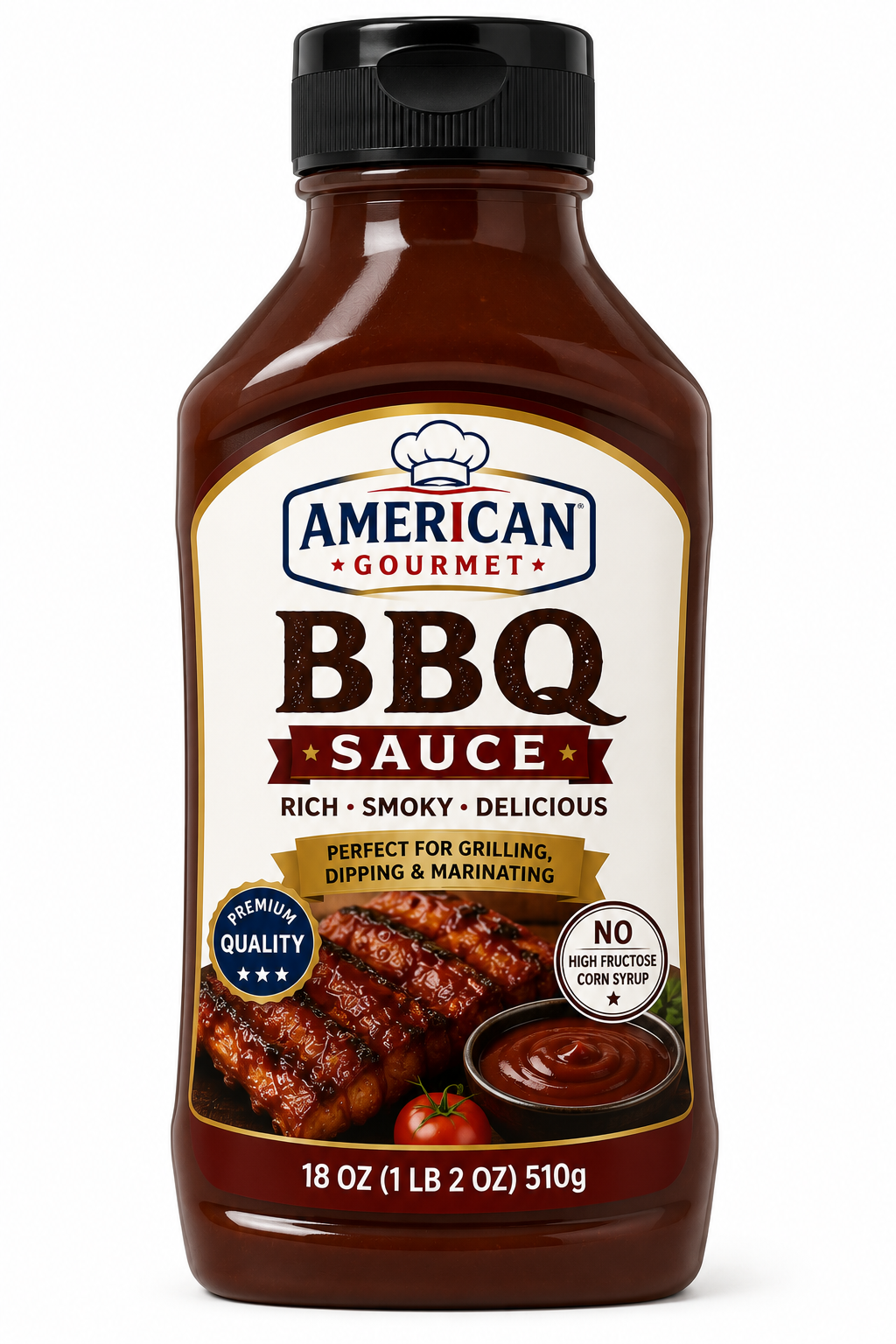 AMERICAN GOURMENT BBQ SAUCE 18OZ