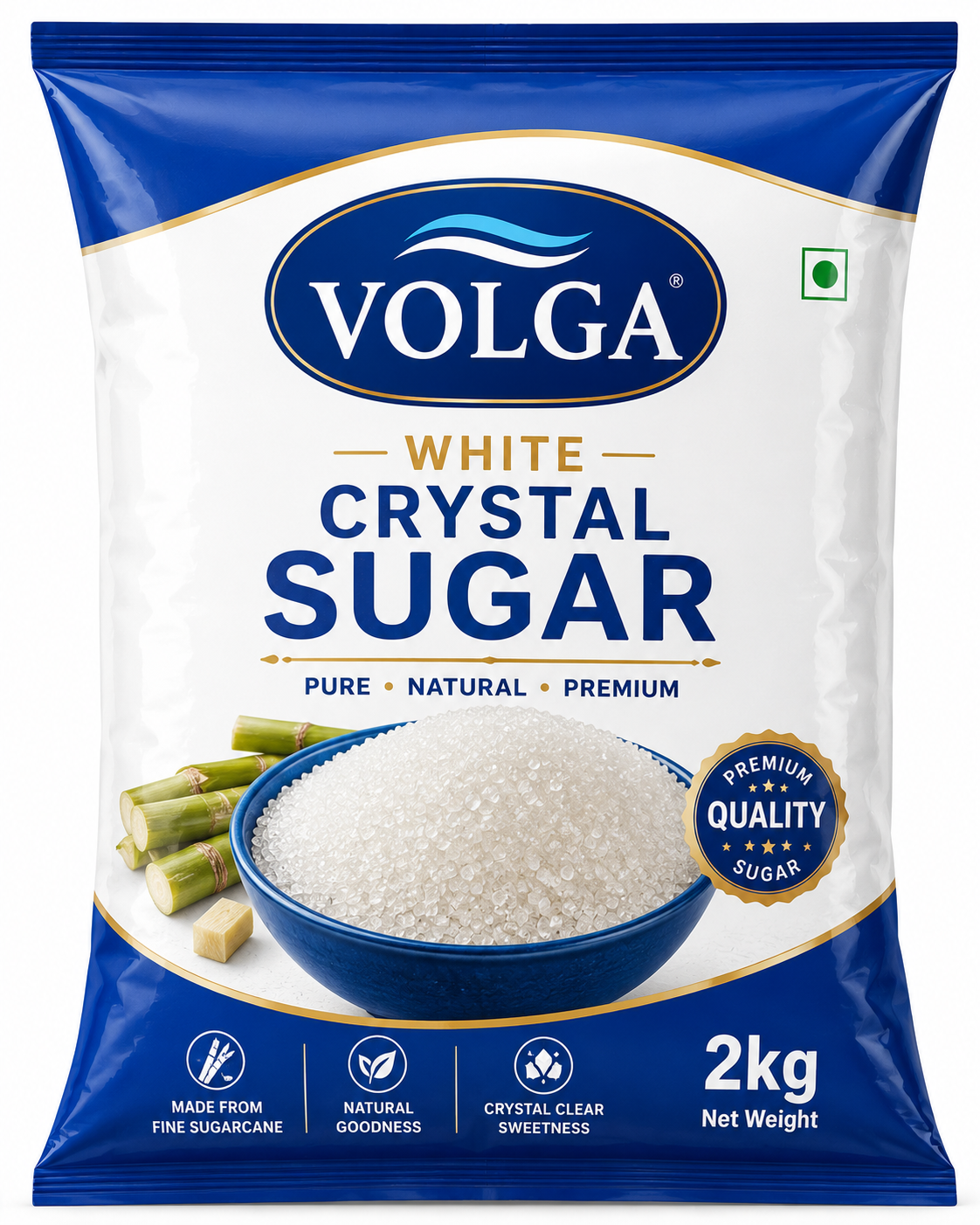 VOLGA WHITE CRYSTAL SUGAR 2KG