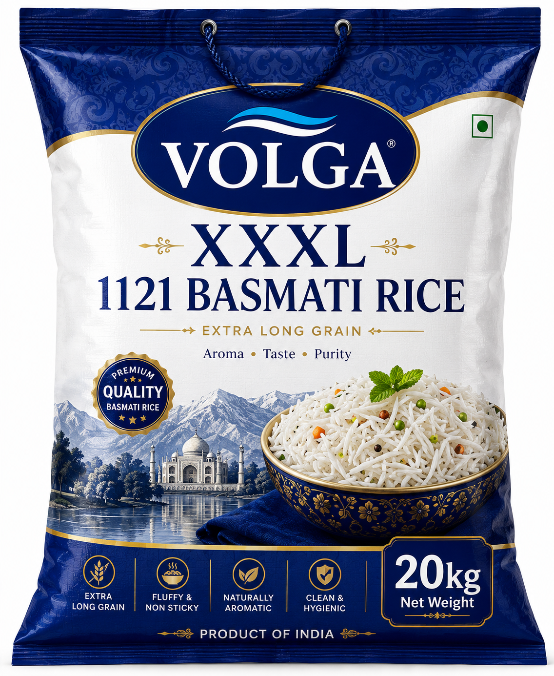 VOLGA XXXL 1121 BASMATI RICE 20KG