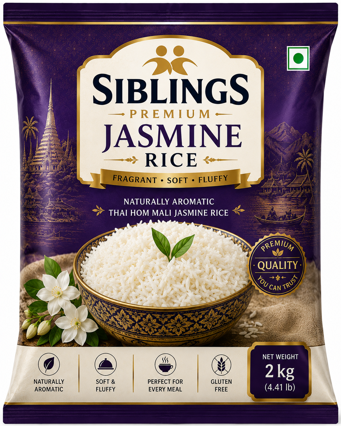 SIBLINGS PREMIUM JASMINE RICE 2KG