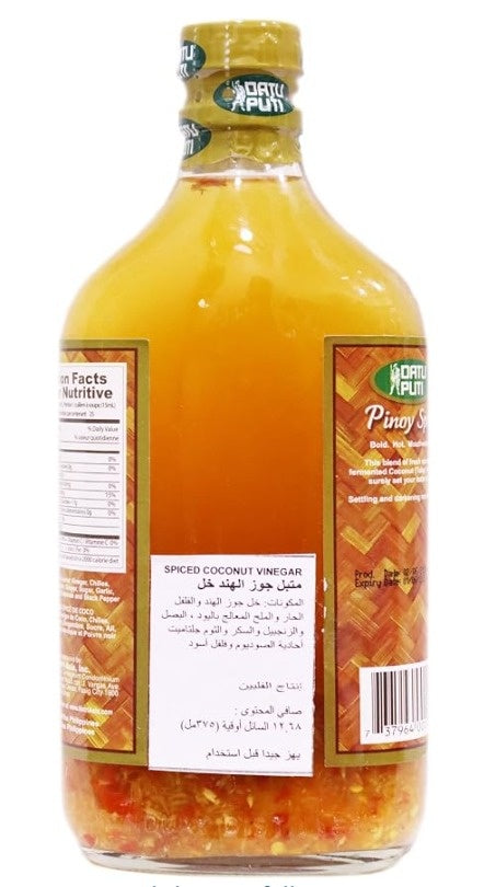 DATU PUTI PINOY KURAT SPICED COCONUT VINEGAR 375ML