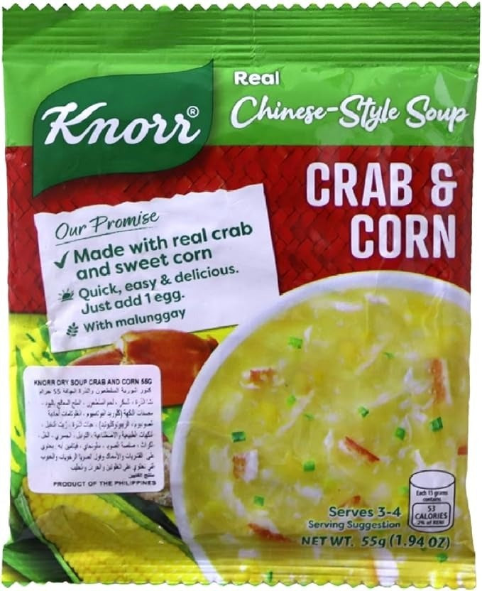 KNORR SOUP CRAB & CORN REAL CHINESE STYLE 55GM