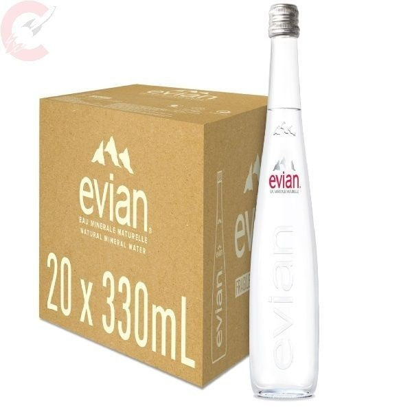 Evian still glass 330ml x 20