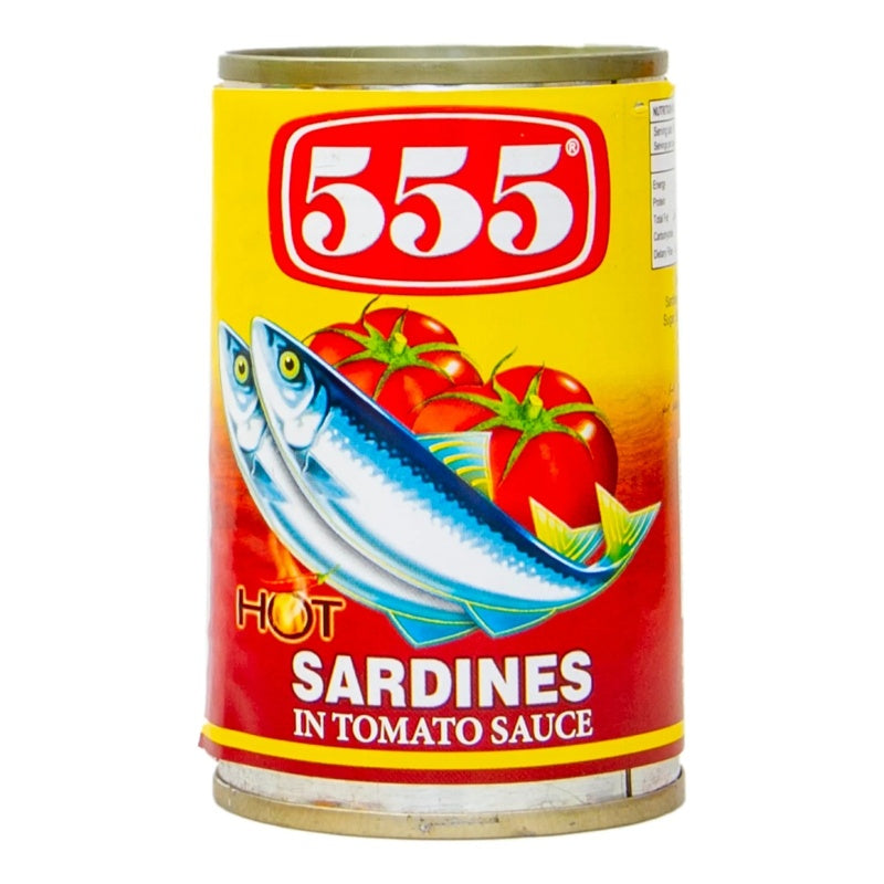555 SARDINES IN TOMATO Sauce Hot - 155g